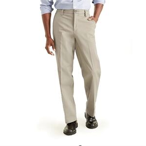 Dockers Men's 36x38 Light Khaki Individual Fit Waistband Cotton Dress Pants